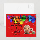 Uitnodiging Kinderverjaardagsfeestje (Voorkant / Achterkant)