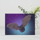 Uitnodiging KiniArt Bat Halloween Party (Staand voorkant)