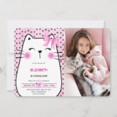 Uitnodiging kitten foto (Voorkant)