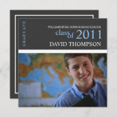 Uitnodiging Klassieke Graduation Party (Voorkant / Achterkant)