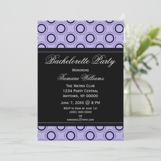 Uitnodiging Klassieke Refinement Bachelorette Part (Staand voorkant)