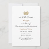 Uitnodiging Kleine Prinses, Gouden Uitnodiging (Voorkant)