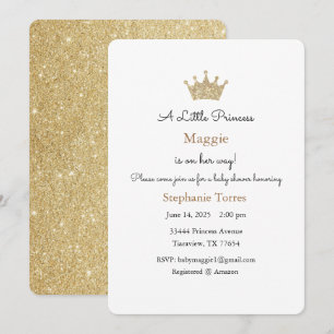 Uitnodiging Kleine Prinses, Gouden Uitnodiging