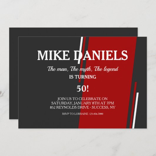 Uitnodiging Kleurenexplosie (Voorkant / Achterkant)