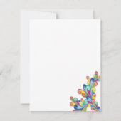 Uitnodiging kleurrijke hoekcurls (Achterkant)