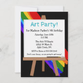 Uitnodiging kleurrijke verfpartij (Voorkant)