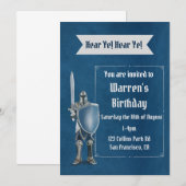 Uitnodiging Knight Birthday (Voorkant / Achterkant)