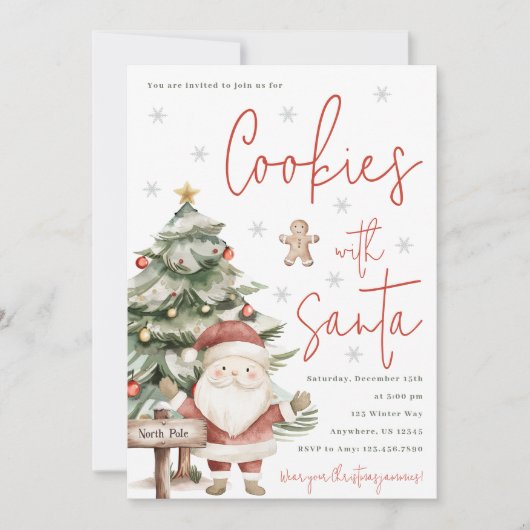 Uitnodiging Koekjes met Sinterklaas (Voorkant)