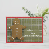 Uitnodiging Koekjes Uitwisselen, Gingermansfiguur (Staand voorkant)