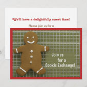 Uitnodiging Koekjes Uitwisselen, Gingermansfiguur (Voorkant / Achterkant)
