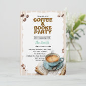 Uitnodiging koffie- en boekfeest (Staand voorkant)