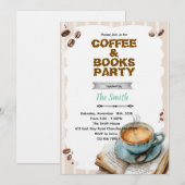 Uitnodiging koffie- en boekfeest (Voorkant / Achterkant)