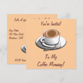 Uitnodiging Koffiebeker (Voorkant / Achterkant)