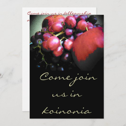 uitnodiging koinonia (Voorkant / Achterkant)