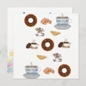 Uitnodiging Kom bij ons langs voor een ontbijtkaar (Voorkant / Achterkant)