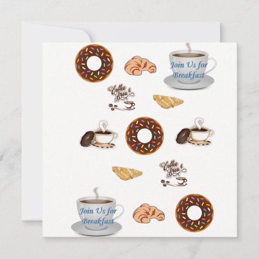 Uitnodiging Kom bij ons langs voor een ontbijtkaar (Voorkant)