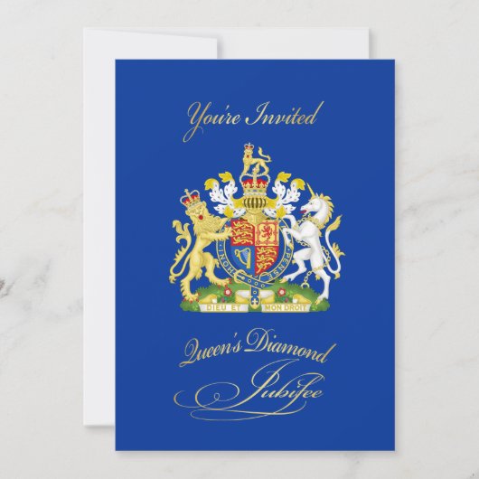Uitnodiging koningin Diamond Jubilee (Voorkant)