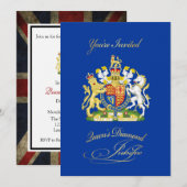 Uitnodiging koningin Diamond Jubilee (Voorkant / Achterkant)