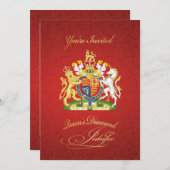 Uitnodiging koningin Elizabeth Elizabeth Diamond J (Voorkant / Achterkant)