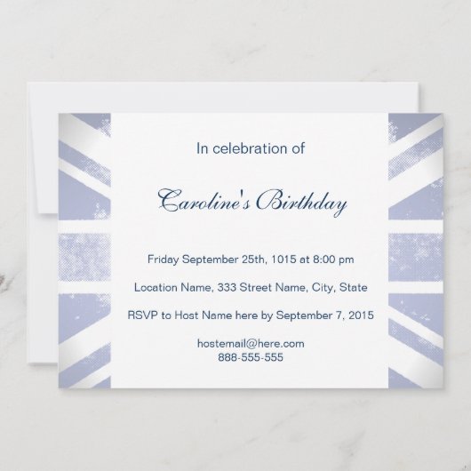 Uitnodiging koningin Elizabeth Tea (Achterkant)