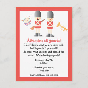 Uitnodiging koningin van de Birthday Party