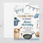Uitnodiging kook bakfeest Little Chef (Voorkant / Achterkant)