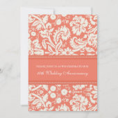 Uitnodiging Koraal Damast 10-jarig jubileumfeest (Voorkant)