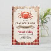 Uitnodiging krabbengala-partij (Staand voorkant)