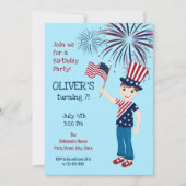 Uitnodiging krachtens vierde verjaardagsfeest (Voorkant)