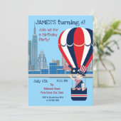 Uitnodiging krachtens vierde verjaardagsfeest (Staand voorkant)