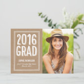 Uitnodiging Kraft voor Big News Afstuderen (Staand voorkant)