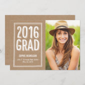 Uitnodiging Kraft voor Big News Afstuderen (Voorkant / Achterkant)