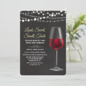 Uitnodiging krijtbord wijnproeverij (Staand voorkant)