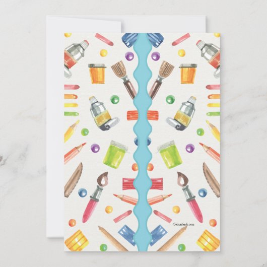 Uitnodiging kunstacademie (Achterkant)