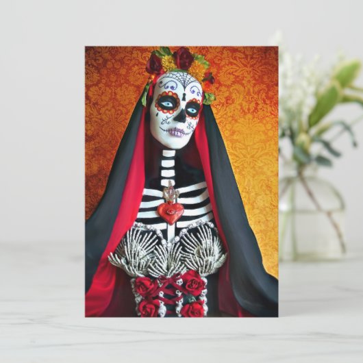 Uitnodiging La Muerte (Staand voorkant)