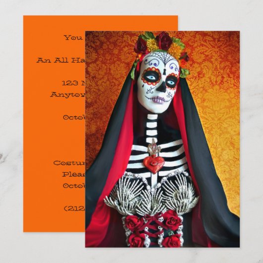 Uitnodiging La Muerte (Voorkant / Achterkant)