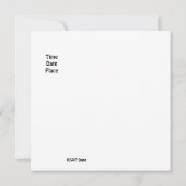 Uitnodiging laat feest verjaardagsmeisjes jongen (Achterkant)