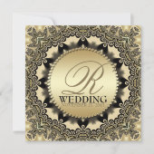 Uitnodiging  Lace Golden Wedding Party (Voorkant)