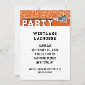 Uitnodiging Lacrosse Feest (Voorkant)