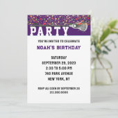 Uitnodiging Lacrosse Party (Staand voorkant)