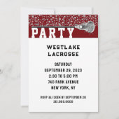 Uitnodiging Lacrosse Party (Voorkant)
