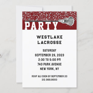 Uitnodiging Lacrosse Party