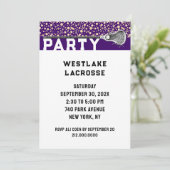 Uitnodiging Lacrosse Party (Staand voorkant)