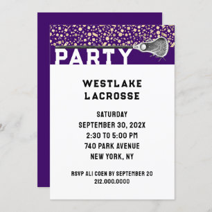 Uitnodiging Lacrosse Party