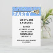 Uitnodiging Lacrosse Party (Staand voorkant)