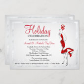 Uitnodiging Lady In Red (Voorkant / Achterkant)