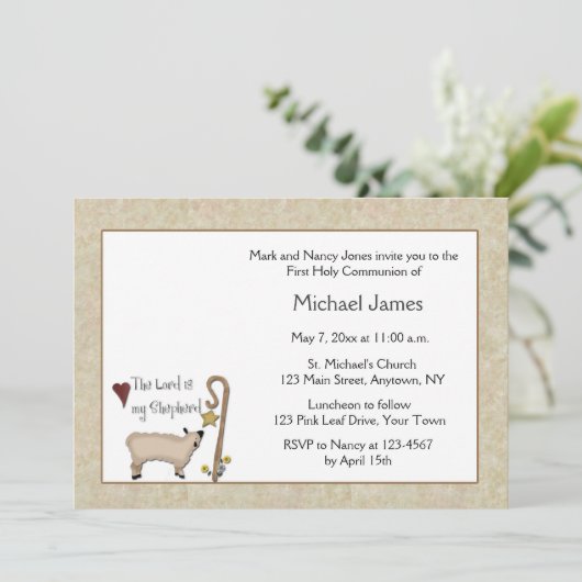 Uitnodiging Lamb-gemeenschap (Staand voorkant)