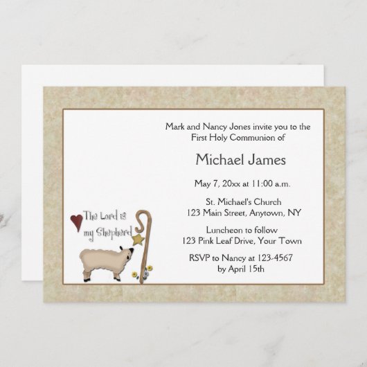 Uitnodiging Lamb-gemeenschap (Voorkant / Achterkant)