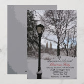 Uitnodiging Lamp Post Holiday (Voorkant / Achterkant)