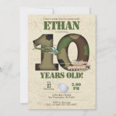 Uitnodiging leger - 10e verjaardag Uitnodiging (Voorkant)